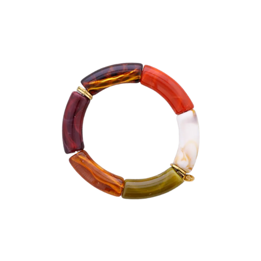 Bracelet tubes – Acier & résine