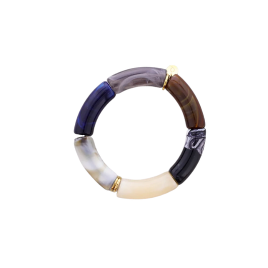 Bracelet tubes – Acier & résine