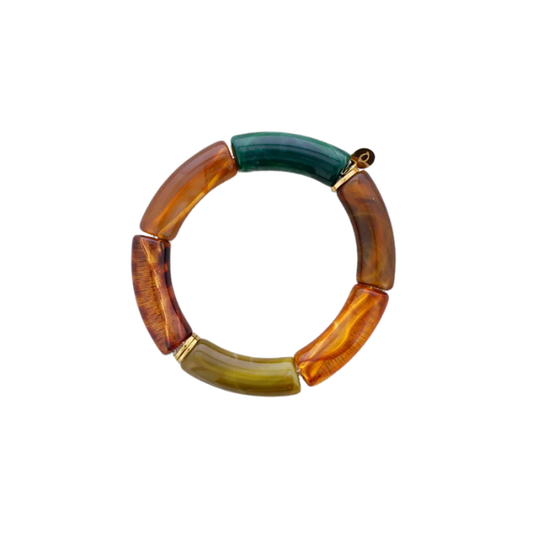 Bracelet tubes – Acier & résine