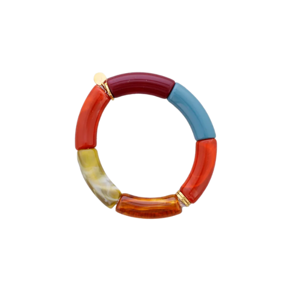 Bracelet tubes – Acier & résine