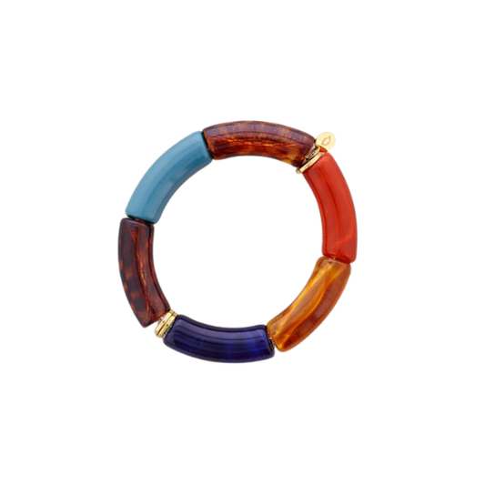 Bracelet tubes – Acier & résine