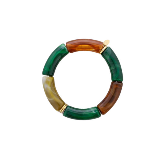 Bracelet tubes – Acier & résine