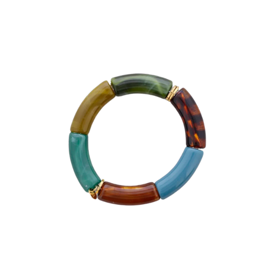 Bracelet tubes – Acier & résine
