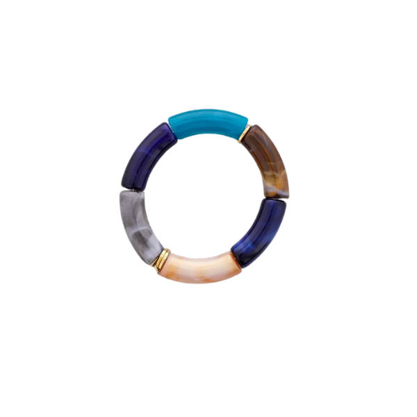 Bracelet tubes – Acier & résine