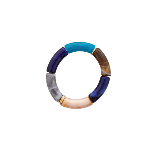 Bracelet tubes – Acier & résine