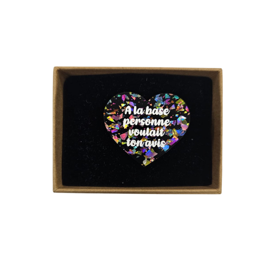 Laura coupeau - Broche "Au pire on s'en fout"