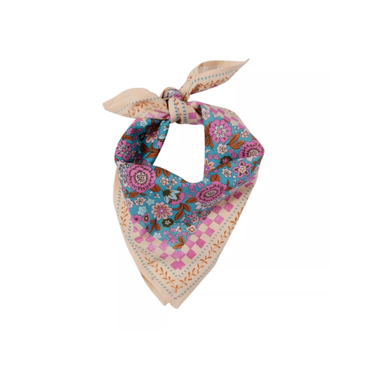Bonheur du jour - Petit foulard - Amaia turquoise