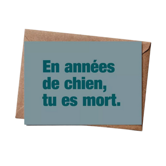 Bulma Carte anniversaire - En années de chien