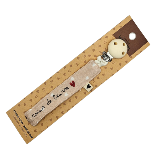 Atelier Wagram - Attache tétine - Coeur de beurre