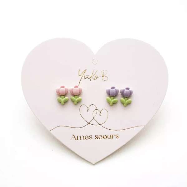 Yuko.B - Duo boucles d'oreilles "Ames Sœurs" - Aurélia
