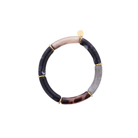 Bracelet tubes – Acier & résine
