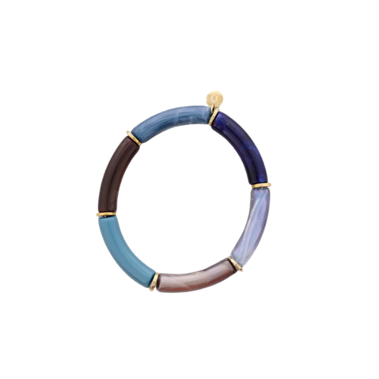 Bracelet tubes – Acier & résine