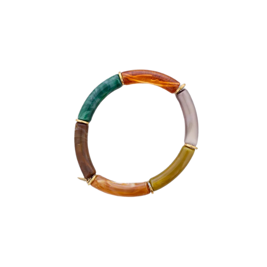 Bracelet tubes – Acier & résine