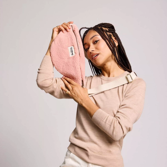 Hindbag - Sac banane Teddy Rose poudré