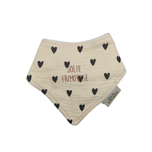 Atelier Wagram - Bavoir Bandana - Jolie frimousse