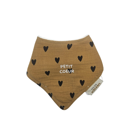 Atelier Wagram - Bavoir Bandana - Petit coeur