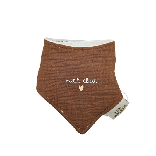 Atelier Wagram - Bavoir Bandana - Petit Chat