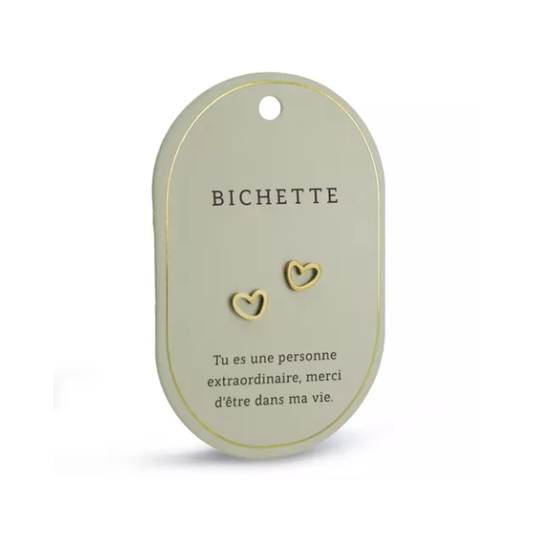 Boucles d’oreilles cœur - Bichette