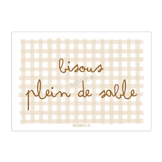 Carte "Bisous plein de sable" - PapierPoetic