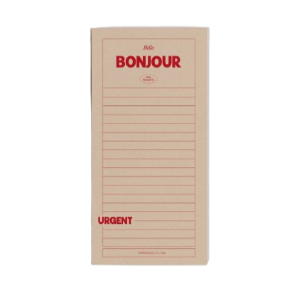 Bloc note - Bonjour