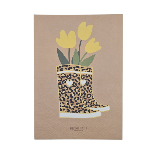 Breizh Club - Carte postale botte léopard