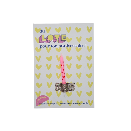 Aurélie Kacel - Carte postale – “Du LOVE pour ton anniversaire !”