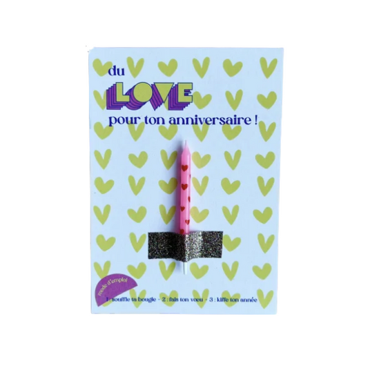 Aurélie Kacel - Carte postale – “Du LOVE pour ton anniversaire !”