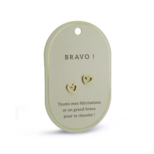 Boucles d’oreilles cœur - Bravo
