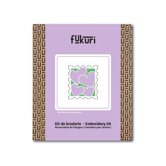 Kit de broderie - DIY - Timbre coeurs