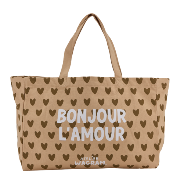 Atelier wagram - Cabas XL Bonjour l'amour