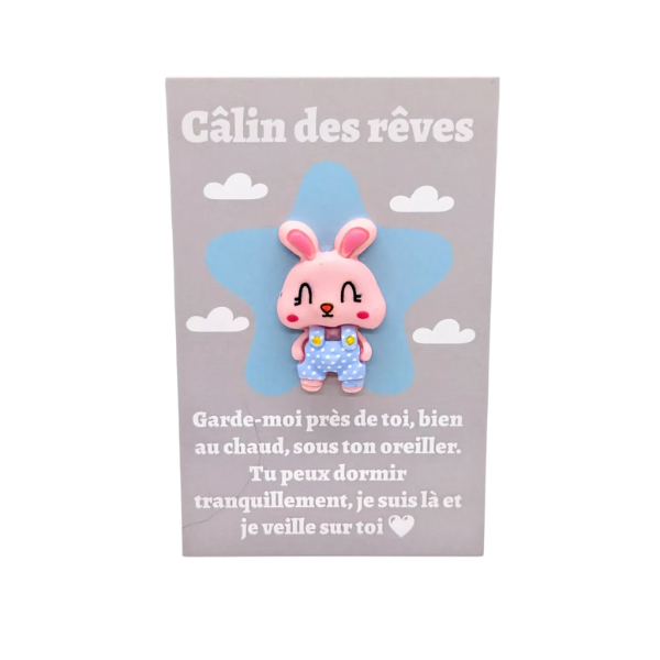 Câlin de Poche - rêve lapin rose