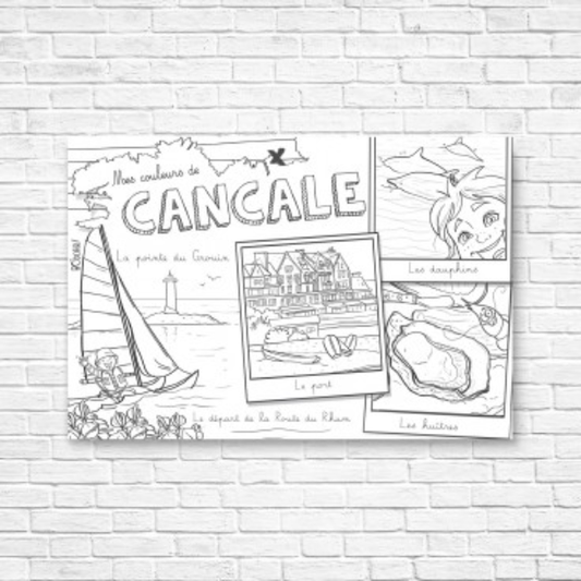 Bobotte - Carte postale à colorier Bretagne Cancale