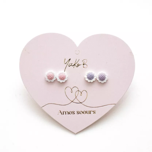 Yuko.B - Duo boucles d'oreilles "Ames Sœurs" - Capucine