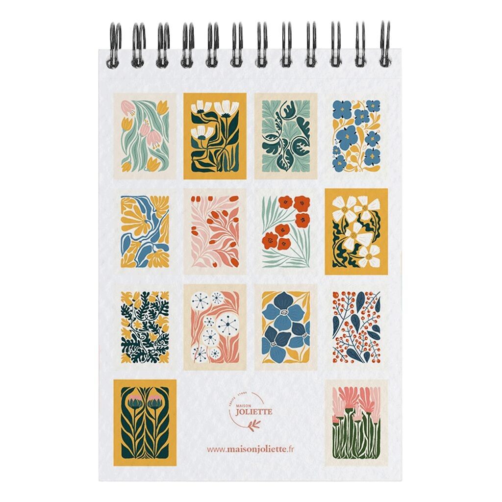 Carnet de coloriage A6 Maison Joliette - Floral