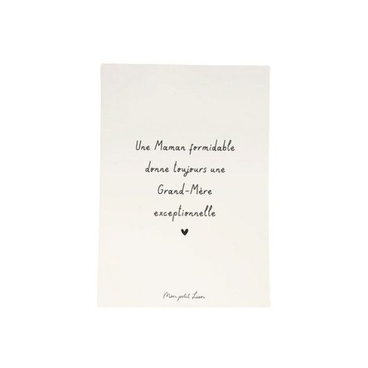 Mon Petit Léon - Carte citation A6 - Grand-mère exeptionnelle
