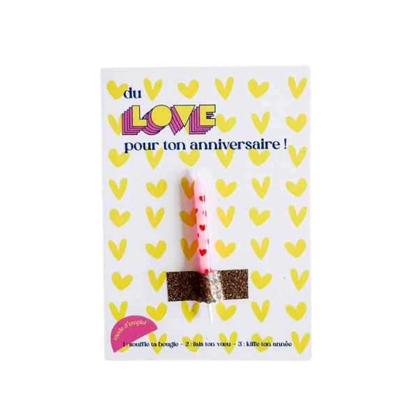 Aurélie Kacel - Carte postale – “Du LOVE pour ton anniversaire !”