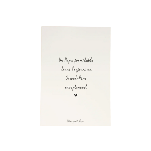 Mon Petit Léon - Carte citation A6 - Grand-père exceptionnel