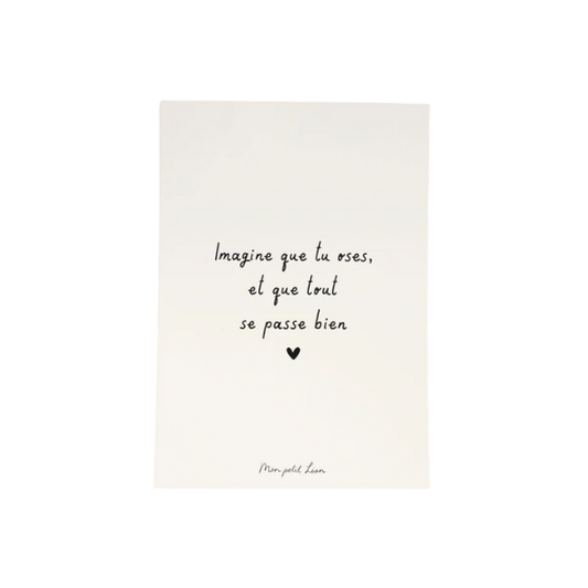 Mon Petit Léon - Carte citation A6 - Imagine que tu oses