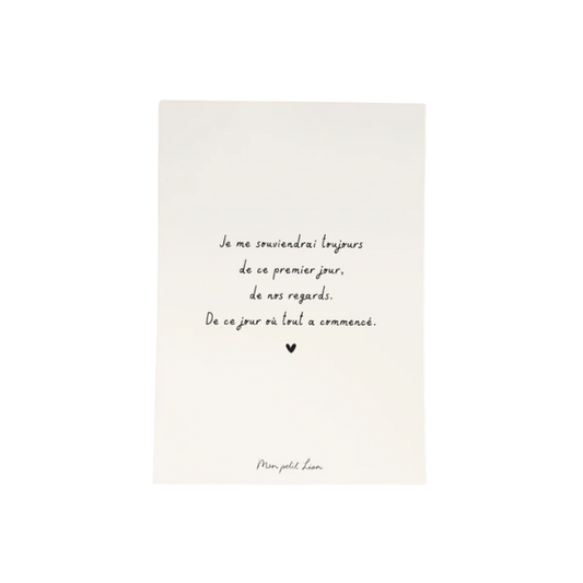 Mon Petit Léon - Carte citation A6 - Je me souviendrai toujours