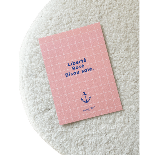 Breizh Club - Carte postale Liberté Rosé, Bisou salé
