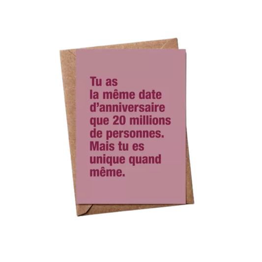 Bulma Carte anniversaire - Tu as La Même Date D’anniversaire