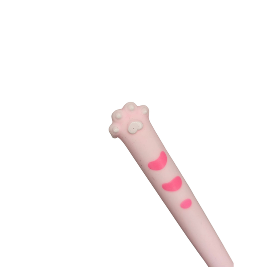 Yuko B - Stylos rigolo - Patte de chat - rose