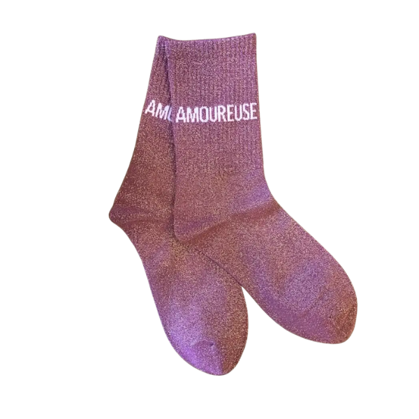Chaussette pailletée - Amoureuse