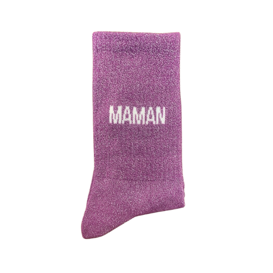 Chaussette pailletée - Maman