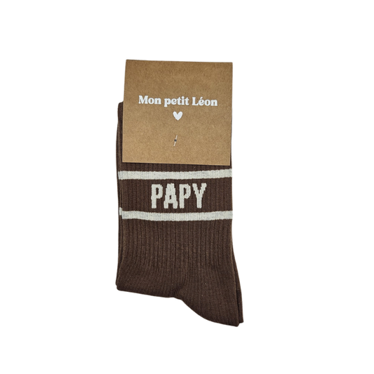 Chaussettes homme marron - Papy