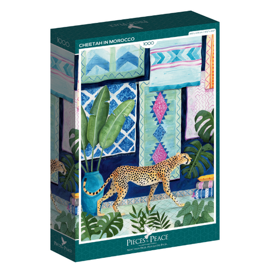 Puzzle Pieces&Peace 1000 Pièces - Cheetah in Morocco