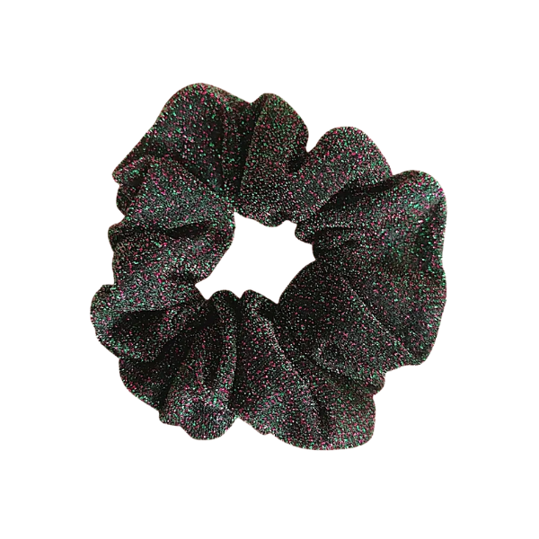 Chouchou paillettes - Vert fête