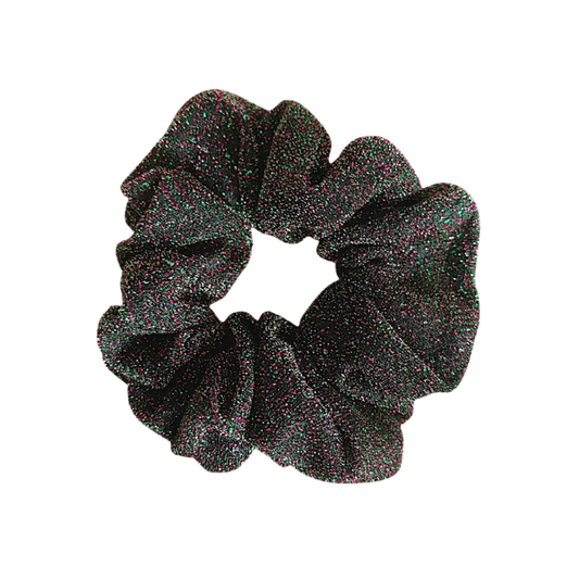 Chouchou paillettes - Vert fête