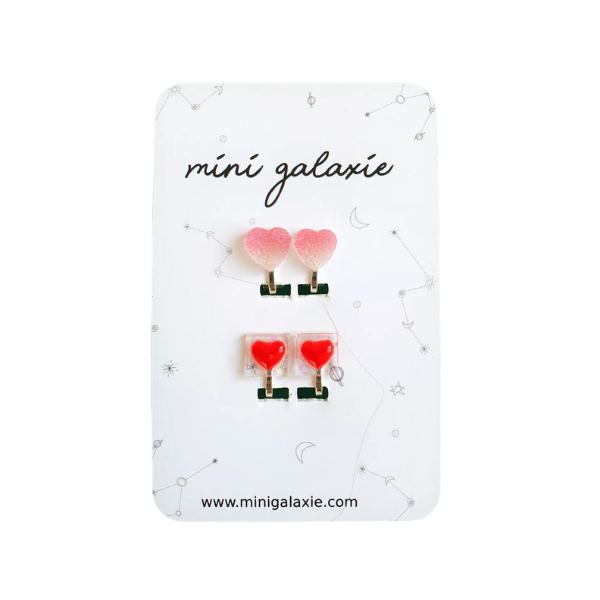 Boucles d'oreilles Clips - cœurs