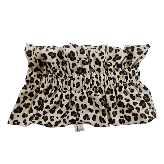 Juliemoon - Col froufrou amovible - Léopard clair